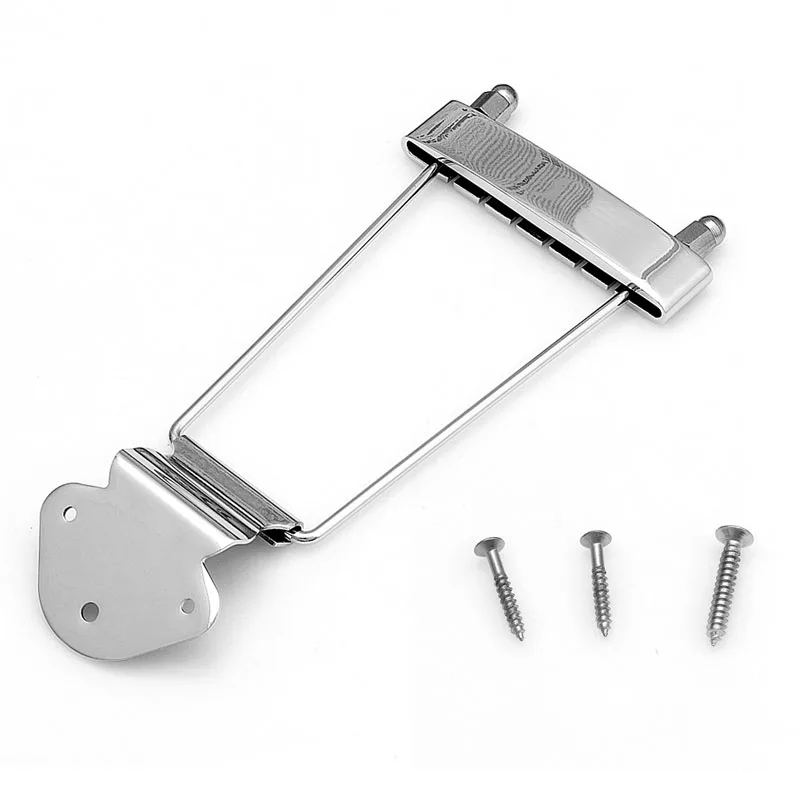 Хромированная 6 струнная искусственная трапециевидная Серебристая открытая