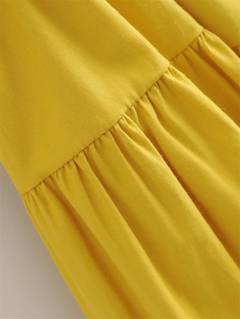 

Women's 2020 autumn new temperament is thin V-neck mid-length dress solid color fashion party dress Lantern Sleeve Short