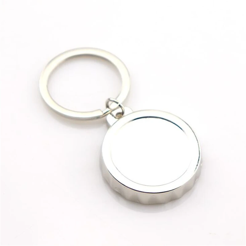 Металлический автомобильный брелок круглый креативный открывалка для пивных