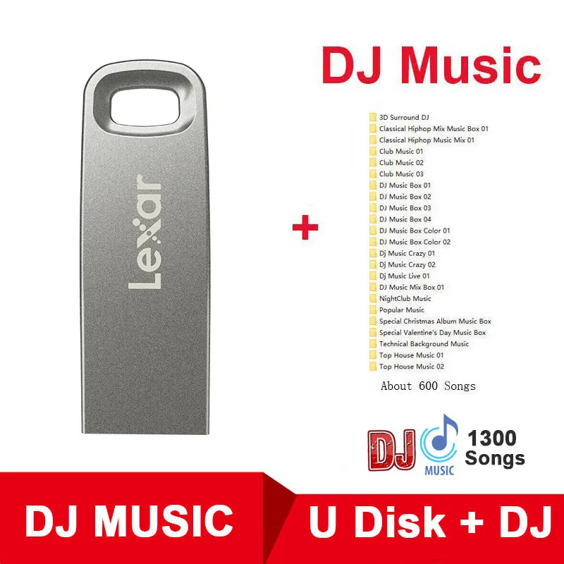M45 Plus DJ Металлический флеш-накопитель Lexar, 128 ГБ, 64 ГБ, 32 ГБ, самостоятельная Настройка с именем, флешка USB3.0, DJ, диск - Цвет: M45 Plus DJ