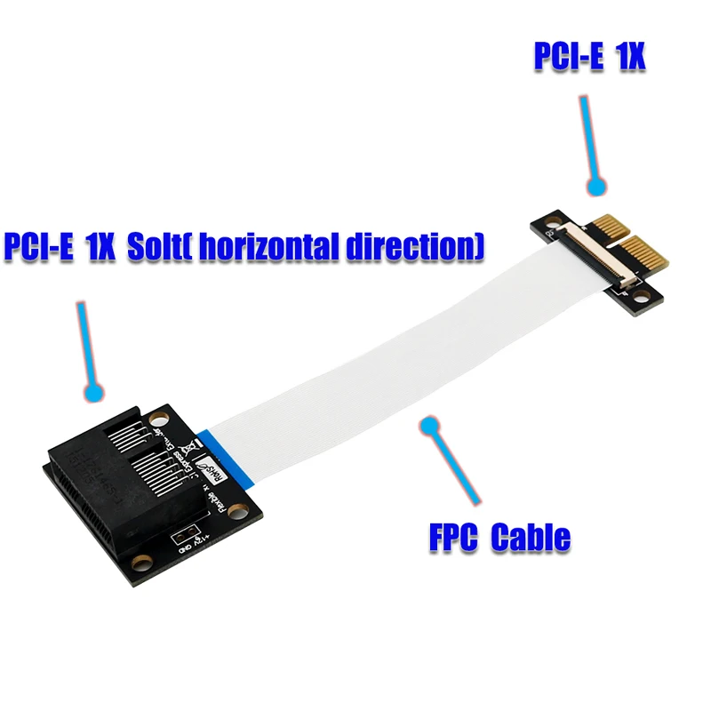 PCI Express PCI-E 1X до плоский кабель-удлинитель Позолоченный разъем адаптера PCIE