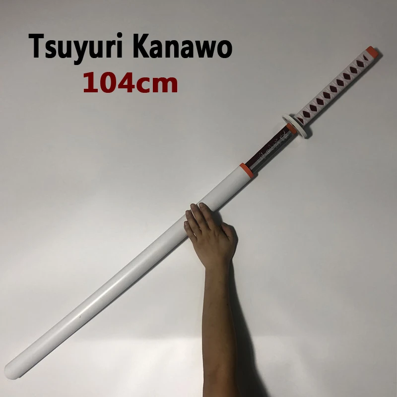 104cm Dämon Slayer Schwert Waffe Cosplay Kimetsu keine Yaiba Tsuyuri Kanao Shinobu Sowrd Ninja Messer Prop Modell Spielzeug