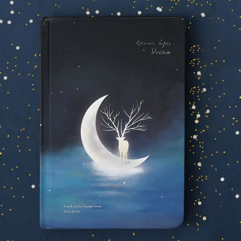 

Cute Luminous Notebook Diary Paper Drawing Sketchbook Noctilucent Office Supply