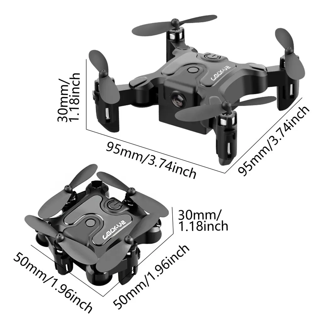 

V2 Mini Drone 720p Camera WiFi Fpv Air Pressure Altitude Hold Foldable Quadcopter RC Drone Kid Toy GIft