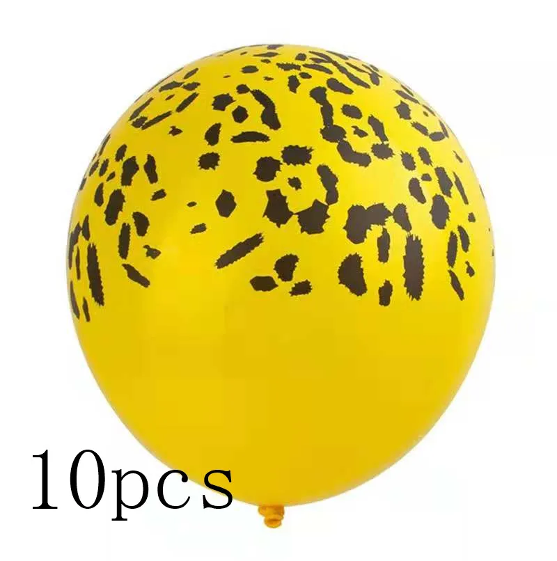 leopard 1 Набор воздушные шарики из латекса с животными Тигр Зебра собака для вечеринки в стиле сафари джунгли вечерние шары День рождения Декор Детские шары ко дню рождения - Цвет: leopard