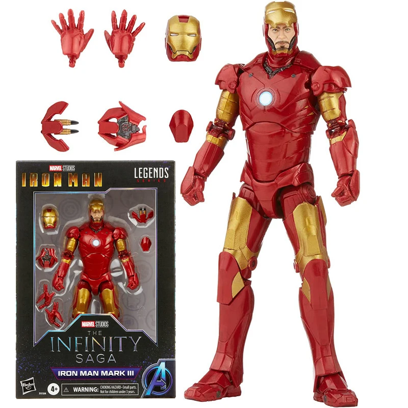 

Hasbro 6-Inch Marvel Legends Serie 6-Inch Schaal Action Figure Toy Iron Man Mark 3 Infinity Saga Karakter Collection Toy Mark 3