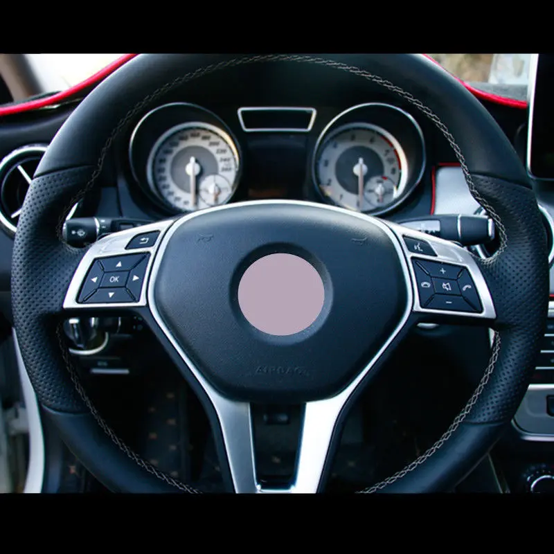 Кнопки на рулевом колесе рамка декоративная накладка 2 шт. для Mercedes Benz CLA C117 2013-2014