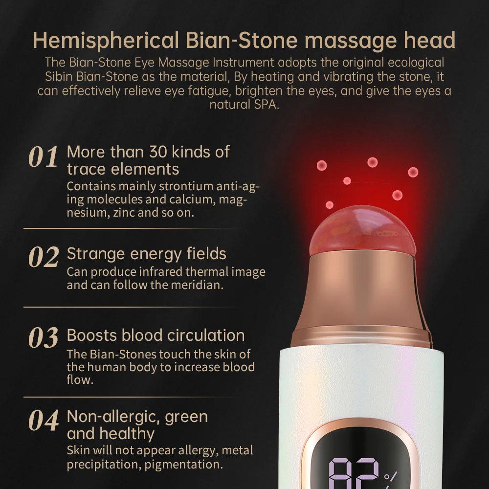 

Bianstone eye massager OEM customized vibrating hot compress eye beauty device small home massage stick