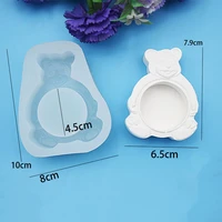 cute silicone mold candle holder bear diy tea light candle holder molds plaster aroma candle baking muold