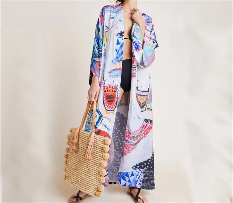 

Cotton Long Beach Dress Beach Coverups for Women Pareo de Plage Swimsuit Cover up Beach Sarongs Swimwear Kaftan Beach
