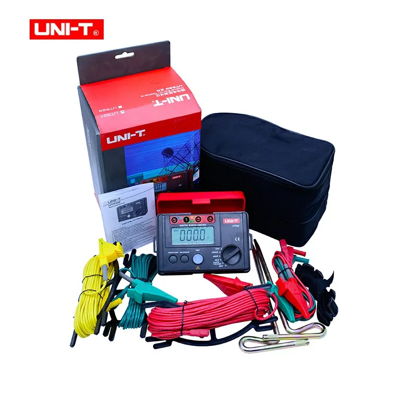 

UNI-T UT521 UT522 Digital Earth Ground Resistance tester 0-2000/0-4000ohm resistance meter with LCD backlight display