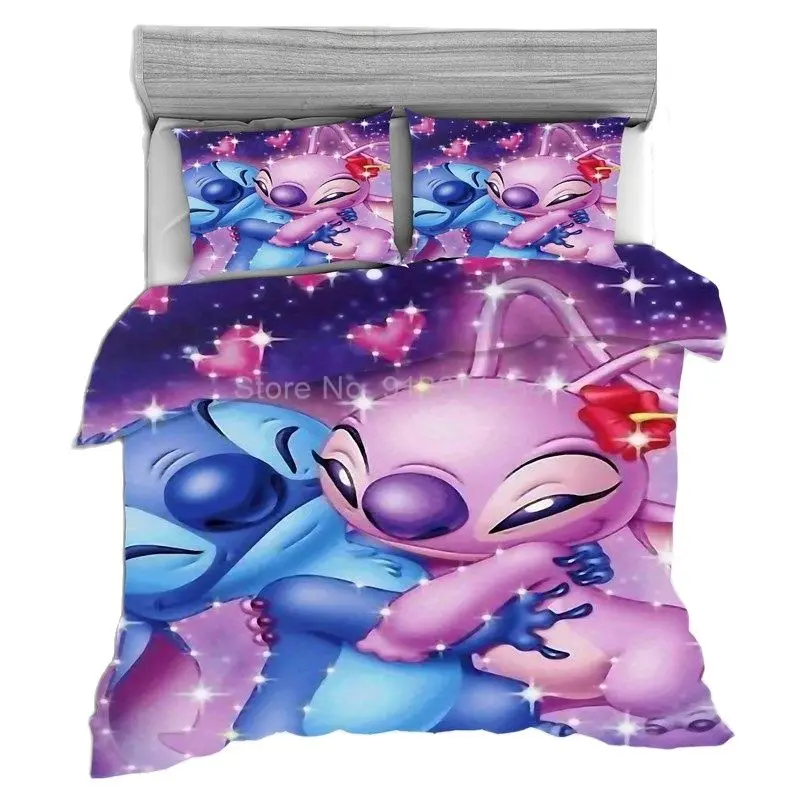 

Комплекты детского постельного белья «Лило Стич» Disney, всесезонное одеяло, пододеяльник, пододеяльник, детское постельное белье для спальни