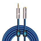 Удлинительный кабель со штекером 3,5 мм на гнездо Aux для компьютера, ноутбука, мобильного усилителя, наушников, автомобильного аудиоустройства, вспомогательные экранированные шнуры