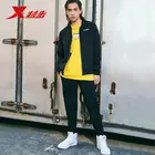 Xtep мужской повседневный спортивный костюм новый вязаный костюм из двух предметов плюс бархатная теплая куртка с длинными рукавами штаны 881429969260