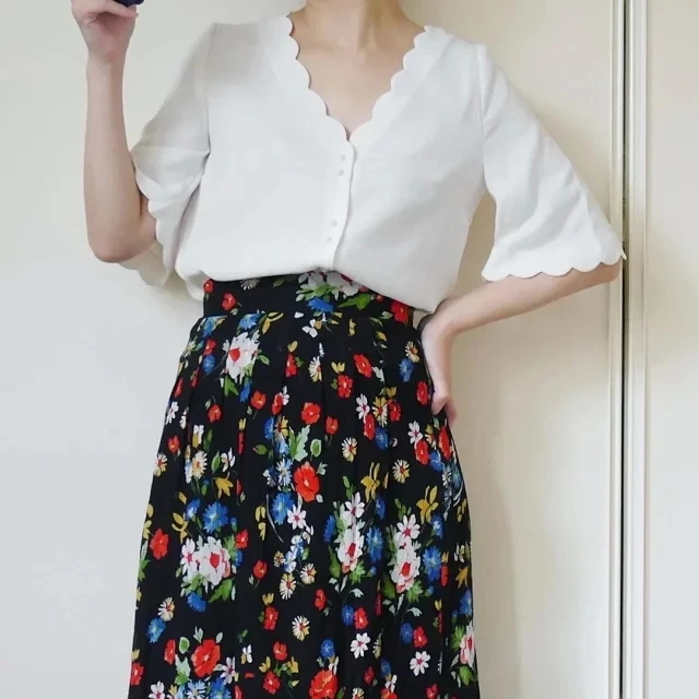 

pleated split Long skirts wild stylish Female clothing 2021 New daisy Print Women Midi Skirt lady Holiday Spring and Summer