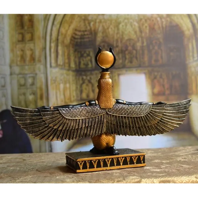 Древний Египетский Бог Isis Goddess wedjat глаз статуя смолы ремесла глаз горного искусства скульптура домашнее настольное украшение сувениры R2909
