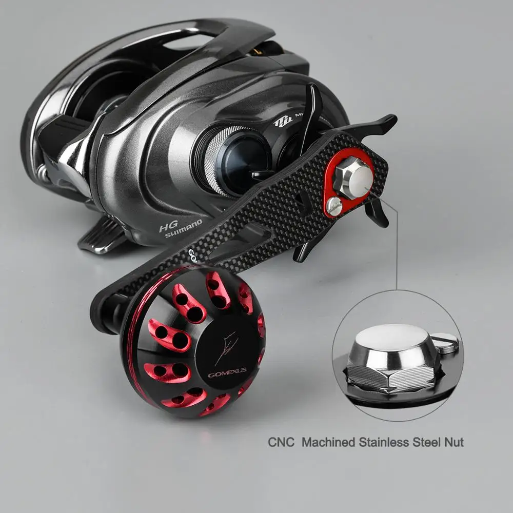 Gomexus катушка с ручкой из углерода для Shimano Curado Banax Daiwa Abu Garcia Doyo Lews 8x5 мм катушка для baitcasing 75 мм как описание