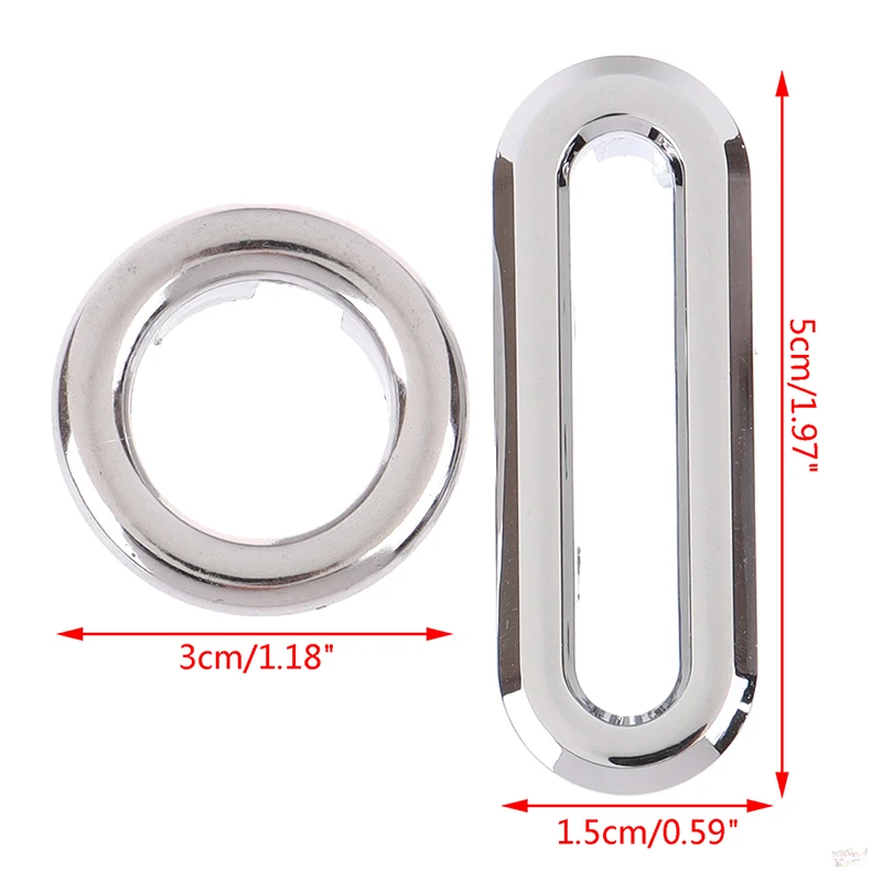

10PCS Dia 22mm Sink Round Ring Overflow Spare Cover Tidy Chrome Trim Bathroom Ceramic Basin Overflow Ring