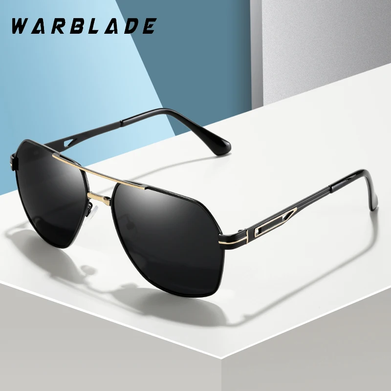 Мужские Солнцезащитные очки-авиаторы WarBLade поляризационные в металлической