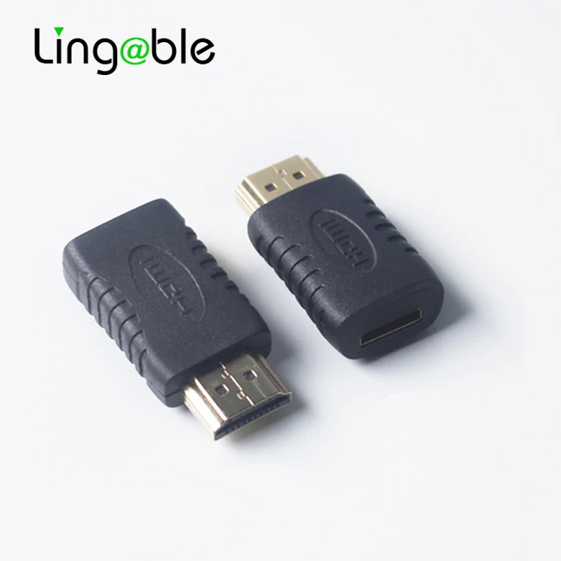 Переходник Lingable с Mini HDMI мама на папа позолоченным разъемом mini-hdmi hdmi для HDTV 1080P Xbox 360