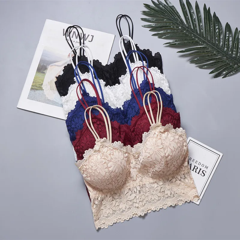 Новое поступление Женский пуш ап беспроводной кружевной бюстгальтер Топ для