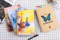 cute cartoon butterfly coil notebook creative students portable pocket notepad office stationery cartoon notebook novelty gift