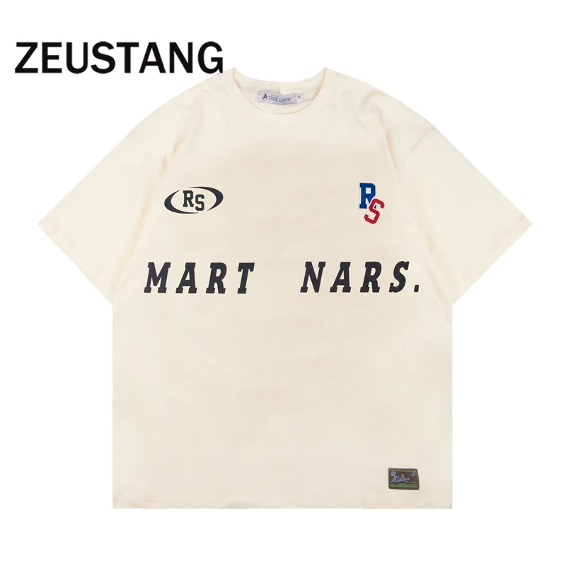

Zeustang Men Fashion Harajuku T Shirt Streetwear Letter Print Tshirts O Neck Spring Summer Hip Hop Short Sleeve Tees Top