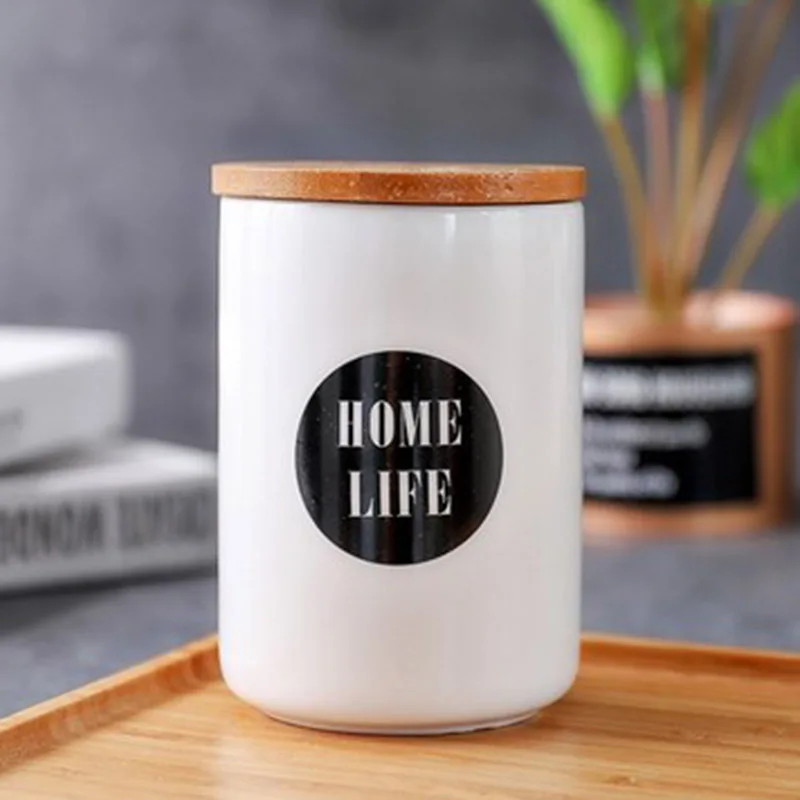 Style C Mug Новые 480 мл короткие нордические геометрические керамические банки для хранения с крышкой для еды кофе специй банка для хранения чая чашка с крышкой - Цвет: Style C Mug