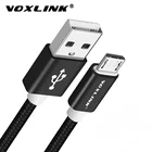 VOXLINK Micro USB 0,25 м короткий USB кабель для быстрой зарядки кабель для передачи данных мобильный телефон кабель для Samsung S8 9 Huaiwei Xiaomi mi8 Meizu LG