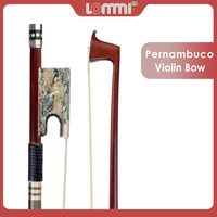 lommi master level pernambuco 44 violin bow abalone shell frog and slide lizard skin grip pure white horsehair well balance
