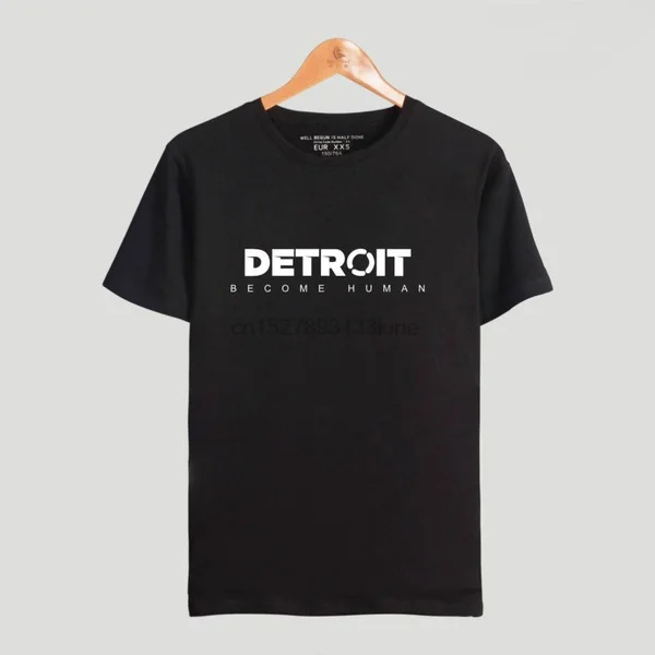 

Detroit Become Human T Shirt Hot Game Print Letter O Neck Tshirt Tops Tee Tee Shirt Plus
