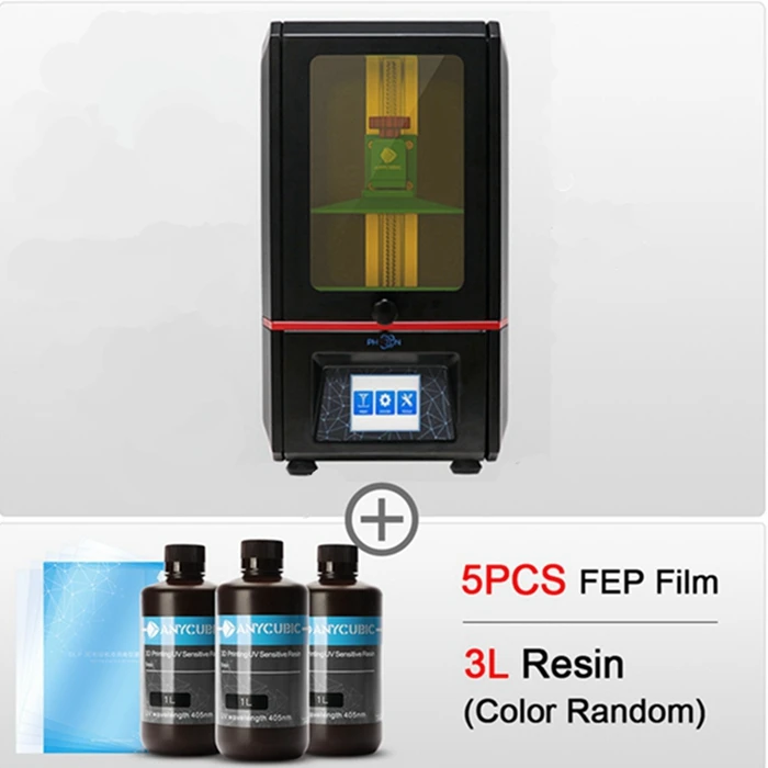 Photon add 3L 5FEP ANYCUBIC Photon 3d принтер размера плюс светодиодный сенсорный экран SLA Ultimate Slice настольный УФ-полимерный импримант 3D Drucker SLA 3d принтер - Цвет: Photon add 3L 5FEP