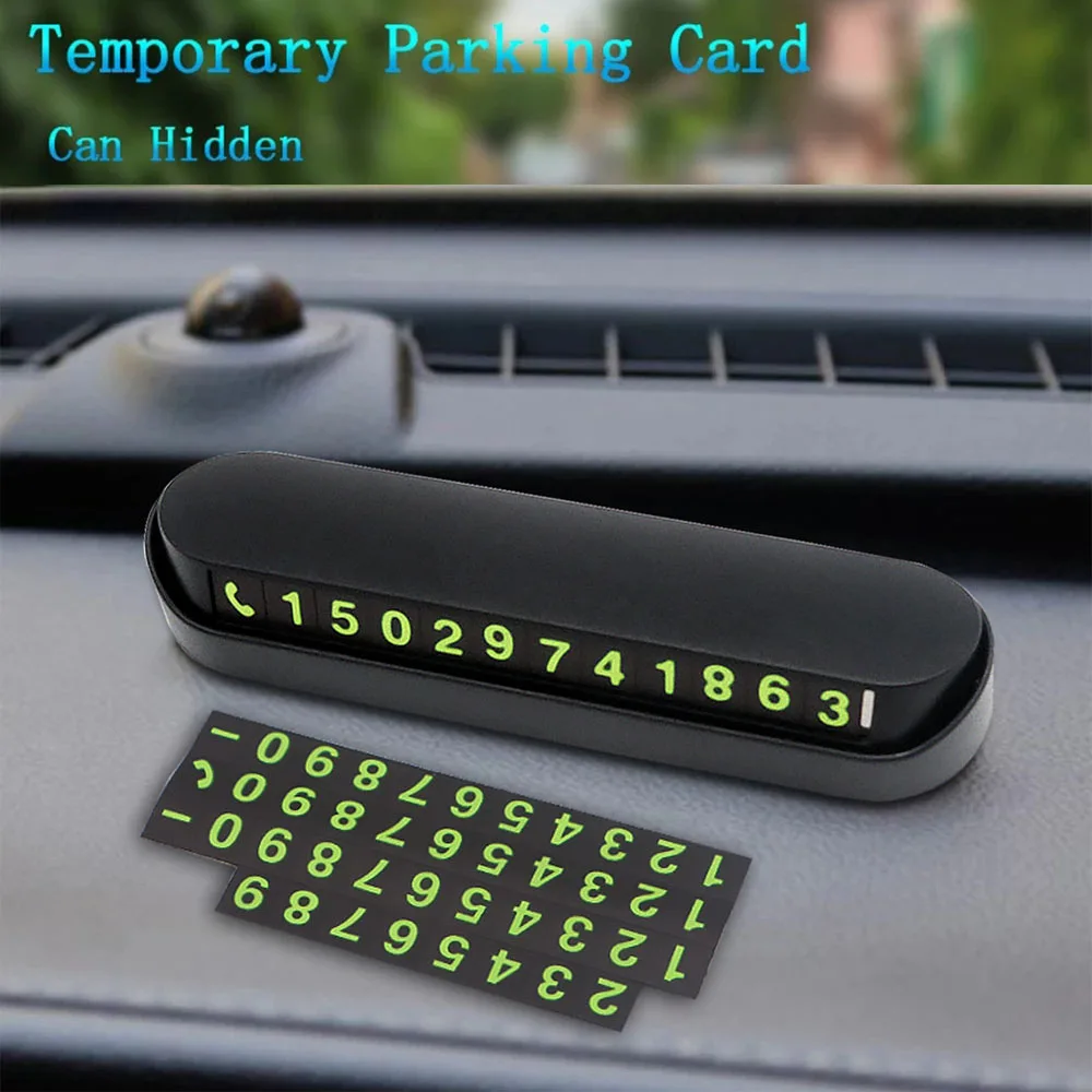 

YSY 1pcs Car Phone Number Card Temporary Parking Card Plate Telephone Number Holder Car Park Stop Automobile Accessories