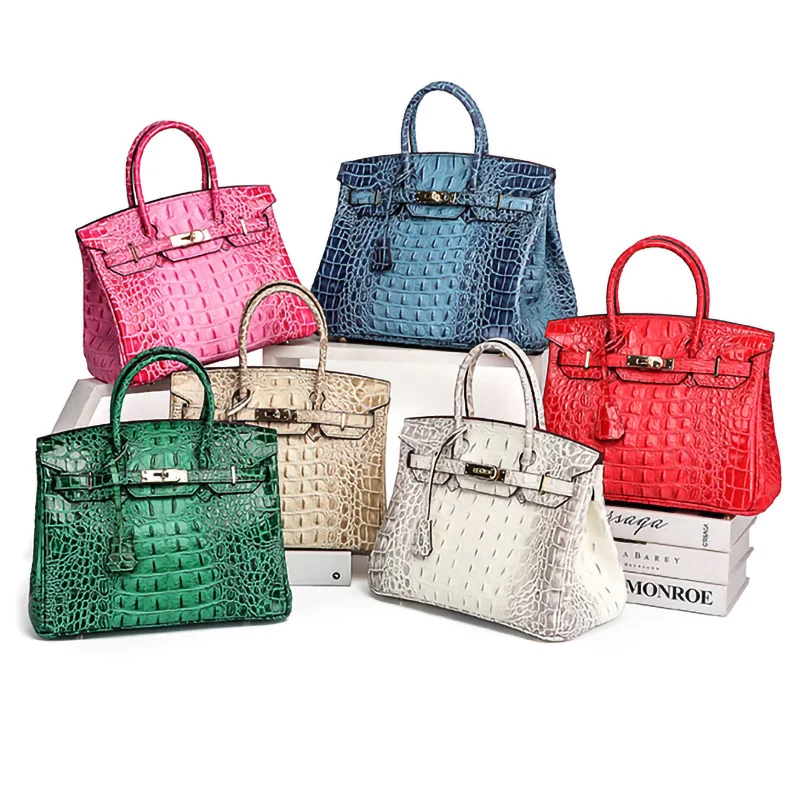 

2021 New Genuine Leather Luxury Women's Bags Top Brand Crocodile pattern Handbags Famous Designer Ladies Crossbody Shoulder Bags