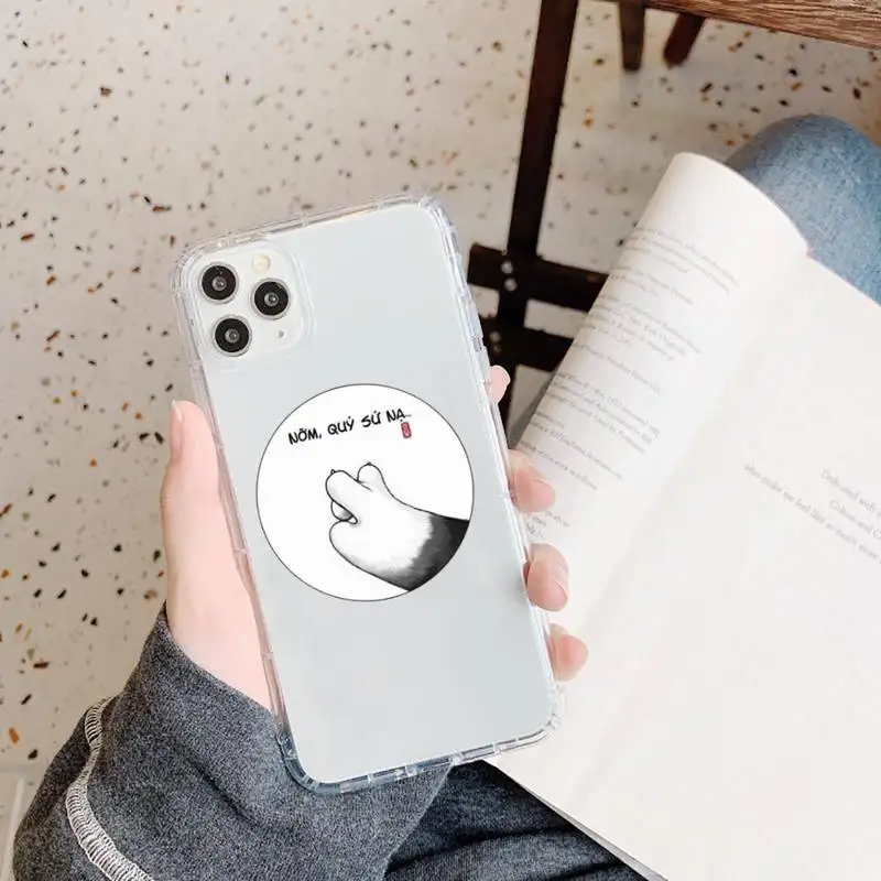 

Cute cat paw My emperor Phone Case Transparent for iPhone 11 12 mini pro XS MAX 8 7 6 6S Plus X 5S SE 2020 XR
