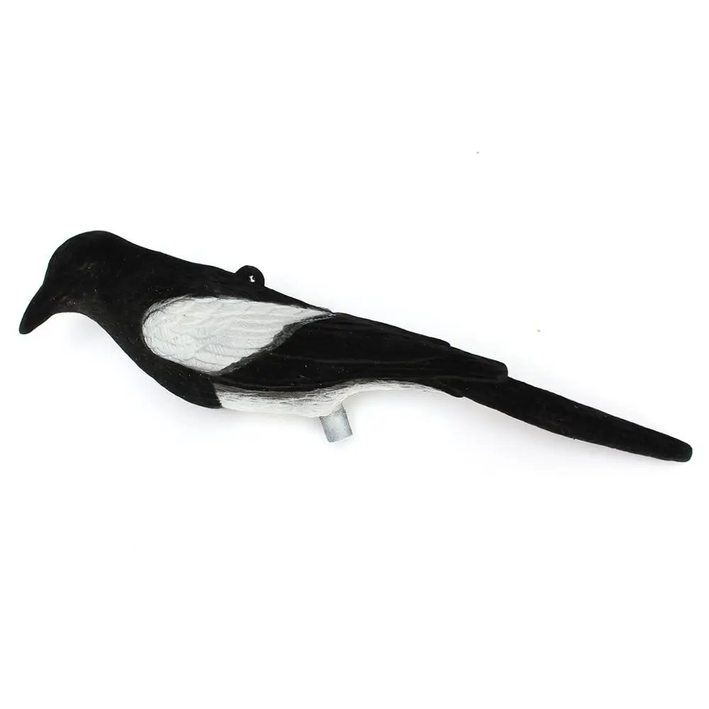 Magpie Очень реалистичные пластиковые приманки для охоты на голубя с палкой для охоты и украшения сада во дворе - Цвет: Magpie