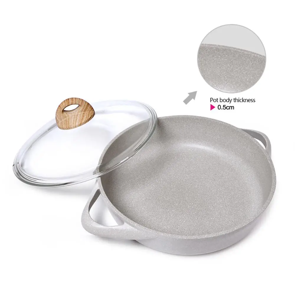 FISSMAN Low Casserole with Lid Non-stick Coating Induction Cooker BORNEO Series Shallow Pot | Дом и сад