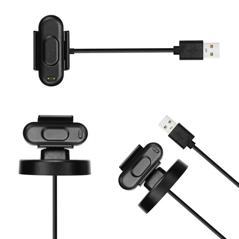 Портативный зарядный USB кабель с зажимом для Xiaomi Mi Band 4 быстрое зарядное