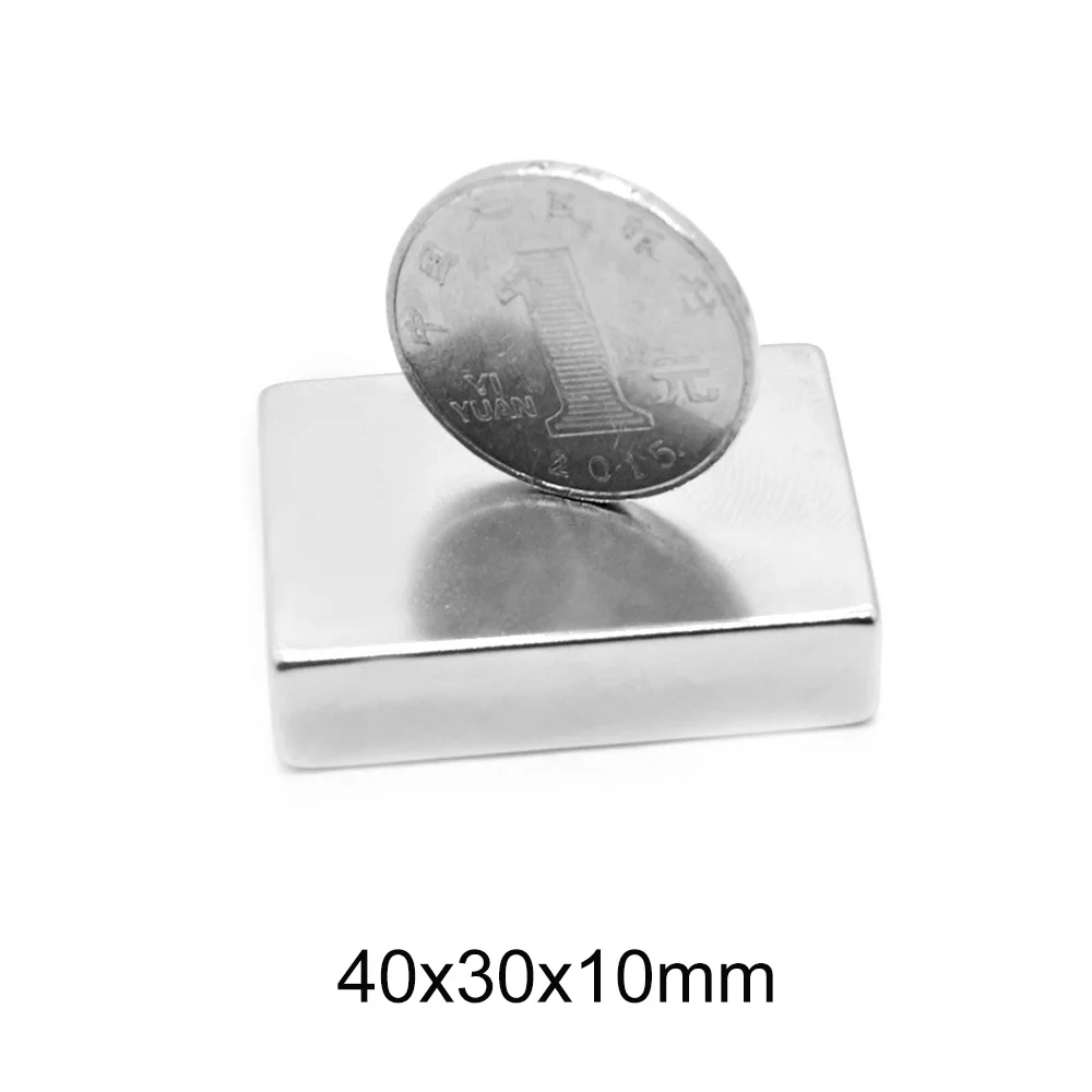 1/2/5CS 40x30x10 Блок Сильный редкоземельный магнит 40 мм x 30 прямоугольные неодимовые