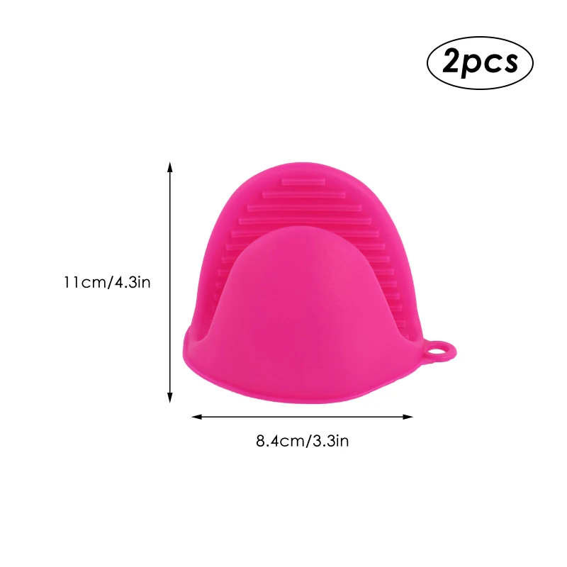

2pcs Thicken Silicone Baking Oven Mitts Microwave Oven Glove Insulation Non Stick Anti-slip Grips Bowl Pot Clips Kitchen Gadgets