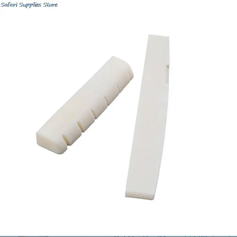 

1Set Guitar Parts 6 String Classical Guitar Bone Bridge Saddle And Nut Ivory Set