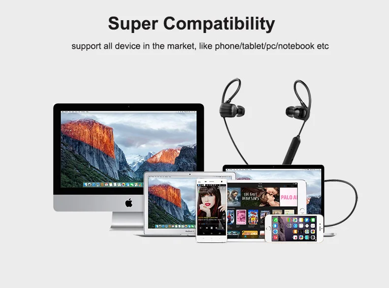 GGMM беспроводные Bluetooth наушники, спортивные наушники IPX4, водонепроницаемая гарнитура с микрофоном, супер бас наушники, поддержка APT-X