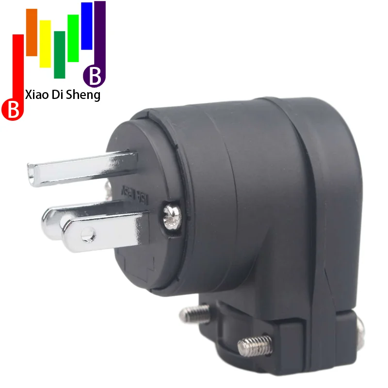 

High end high fidelity audio pure copper rhodium plated electrical AC male and female IEC EU connector plug 90 Ltype
