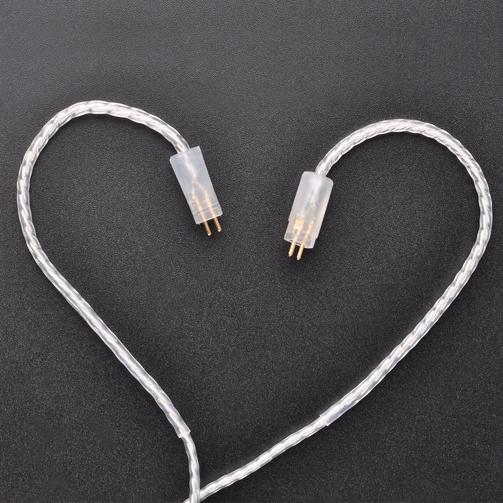 Плотным верхним ворсом KZ ZS3 ZS4 ZS5 ZS6 кабель 2pin 0,75 мм обновлен с серебряным покрытием кабель наушников обновления кабель для наушников Наушники KZ ZS4 ZSA ED16