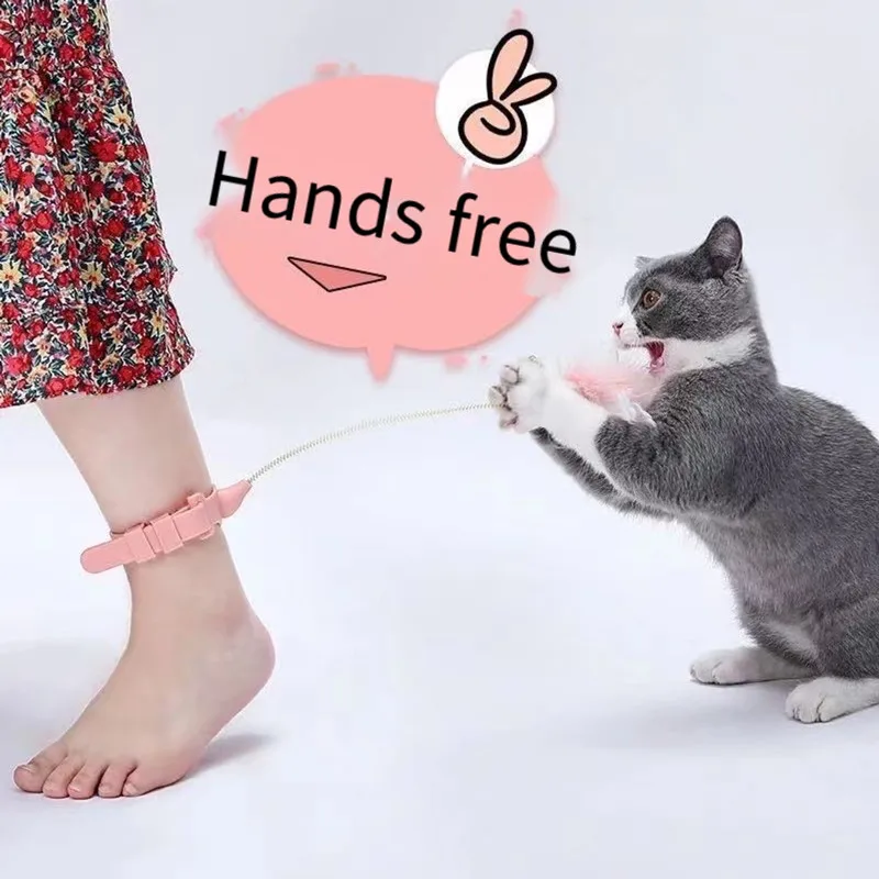 

Silicone Cat Cat Collar Cat Toy Self-hey Bell Feather Adjustable Collar Cat Toy