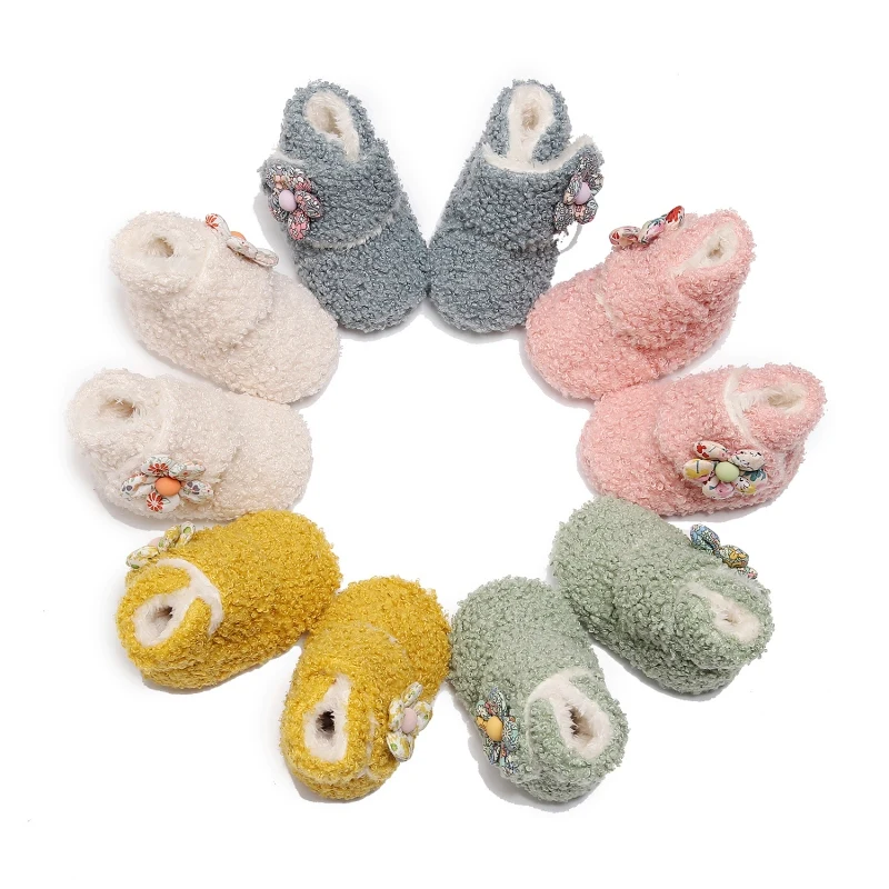 

Зимние детские тапочки, однотонные для мальчиков, малышей, девочек, мягкая теплая детская обувь, l Внутренняя обувь