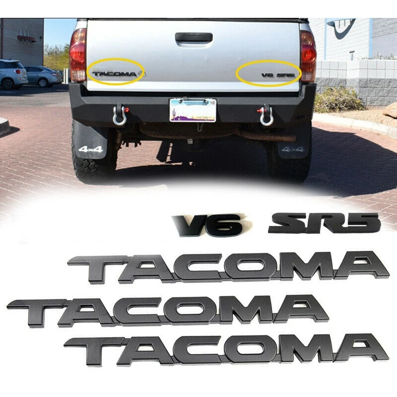 Для Tacoma V6 SR5 багажник автомобиля дверь багажника Наклейка эмблемы Стикеры значок