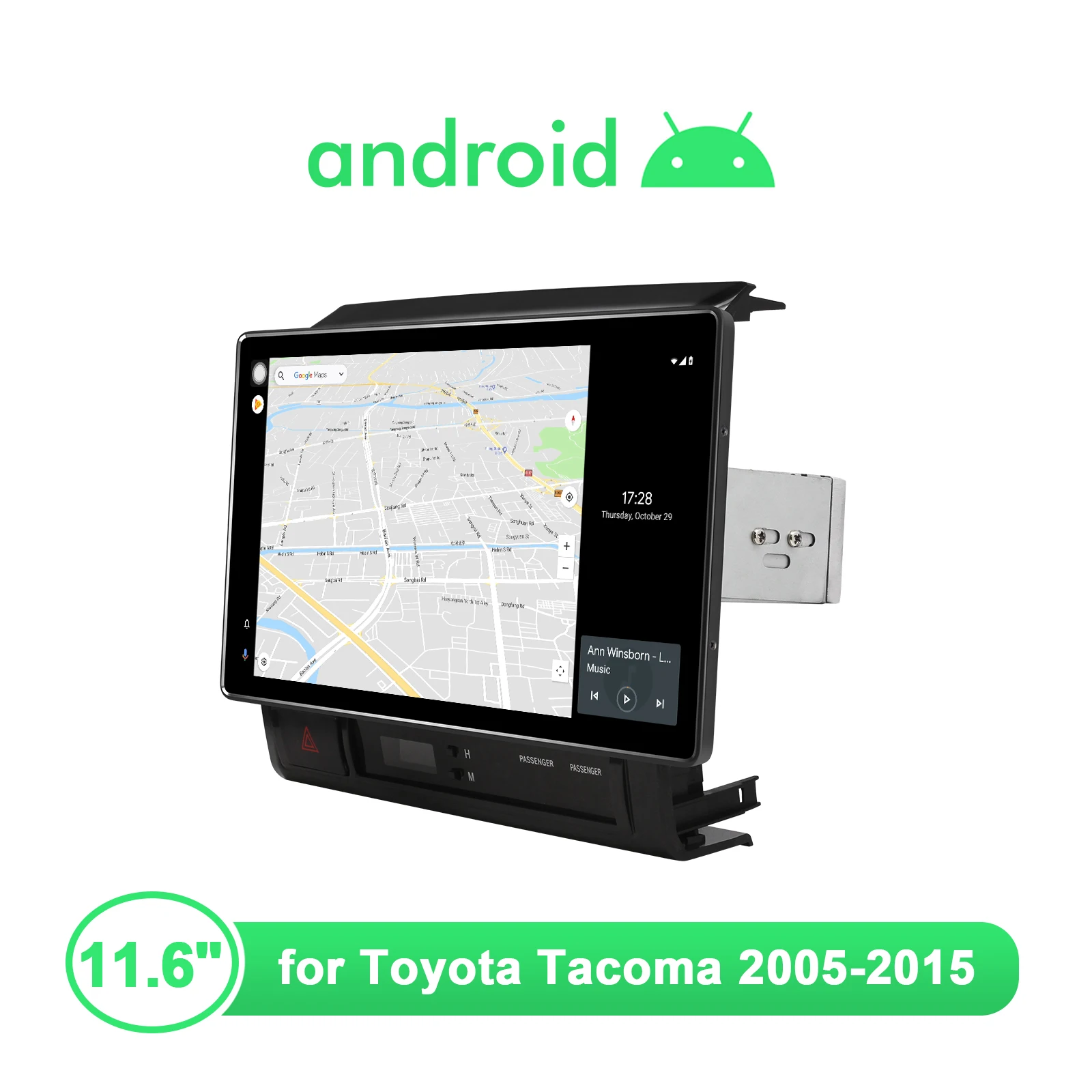 구매 자동차 라디오 안드로이드 10 오토라디오 멀티미디어 플레이어 헤드 유닛 무선 카플레이, 도요타 타코마 2005-2015 11.6 인치 대형 스크린