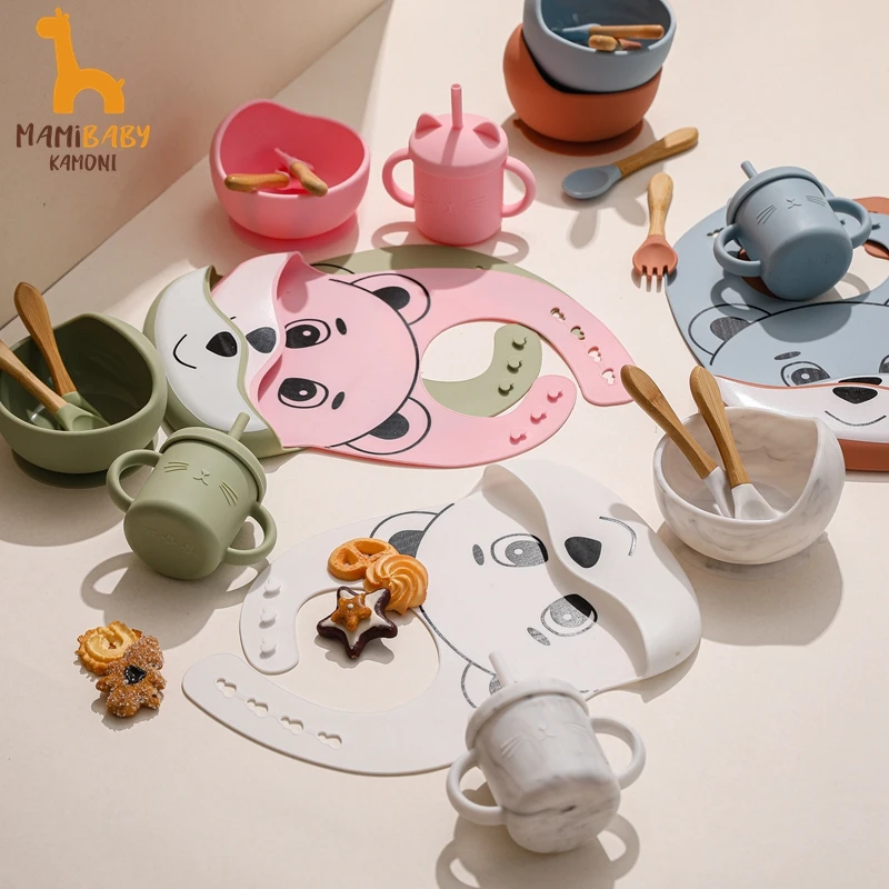 

5 шт., силиконовые нагрудники для кормления детей