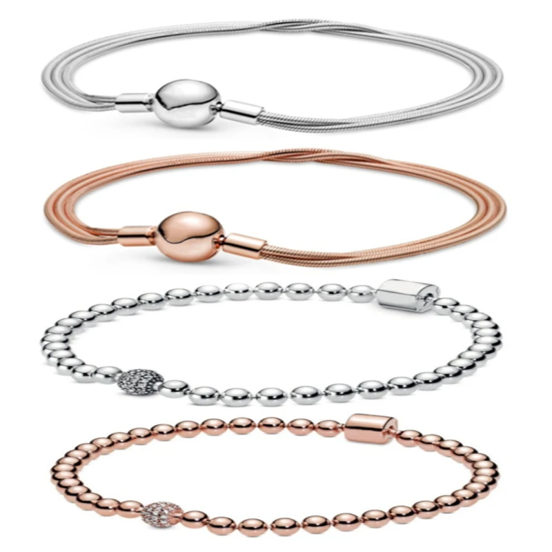 

Женские браслеты из серебра 2021 пробы, с бусинами